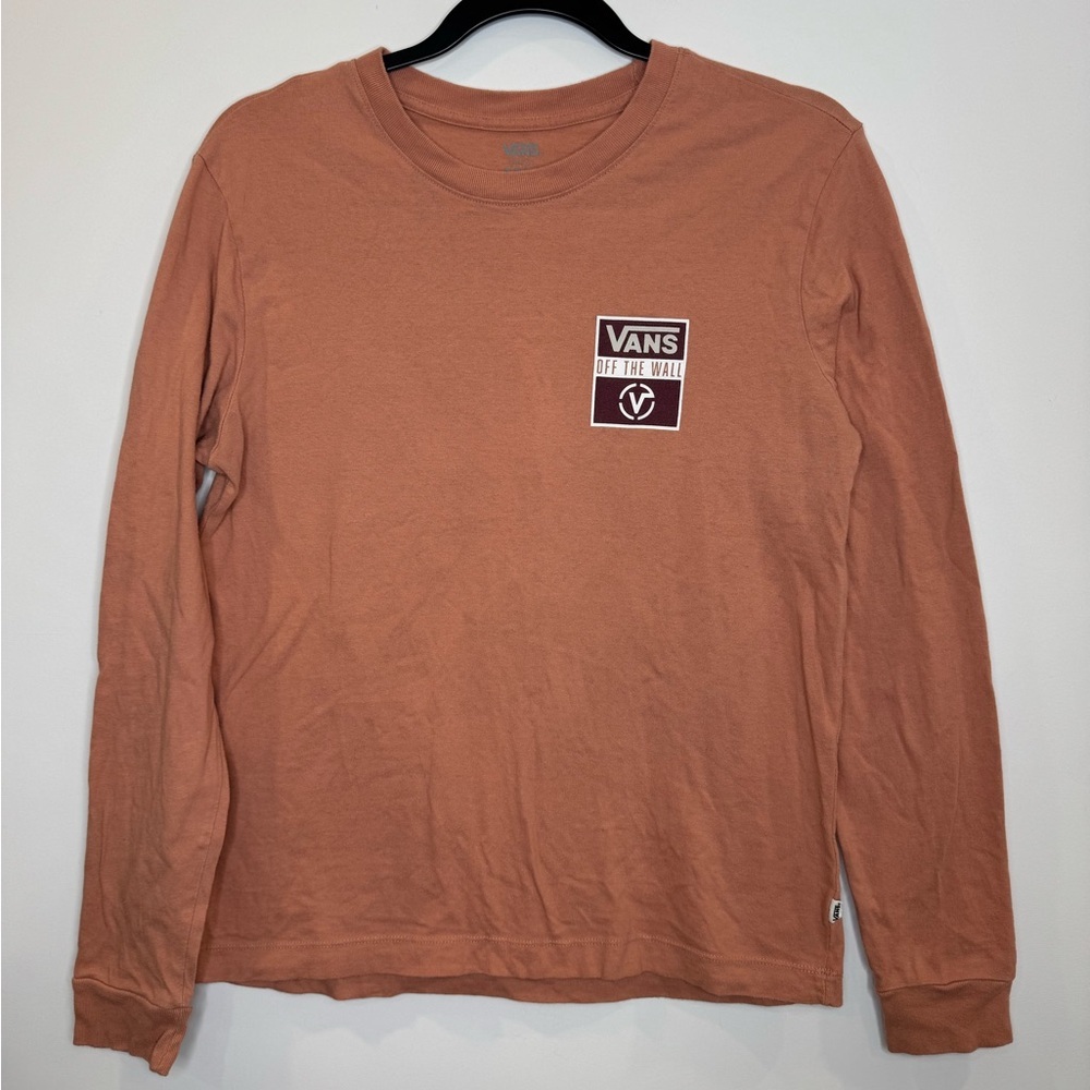 Vans Off The Wall Long Sleeve Graphic Tee Medium Rust pink size small